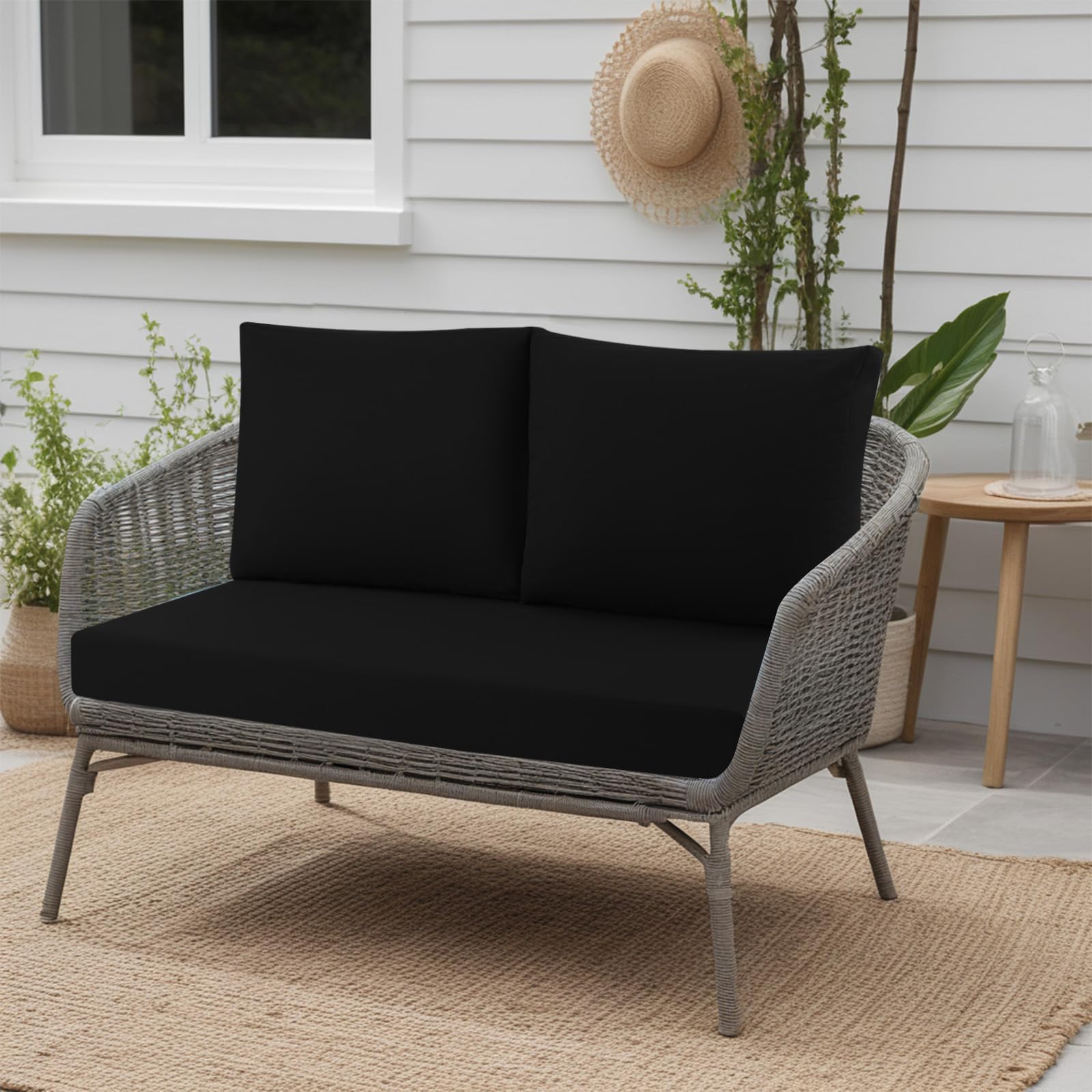 Waterproof Outdoor Loveseat Cushions 46