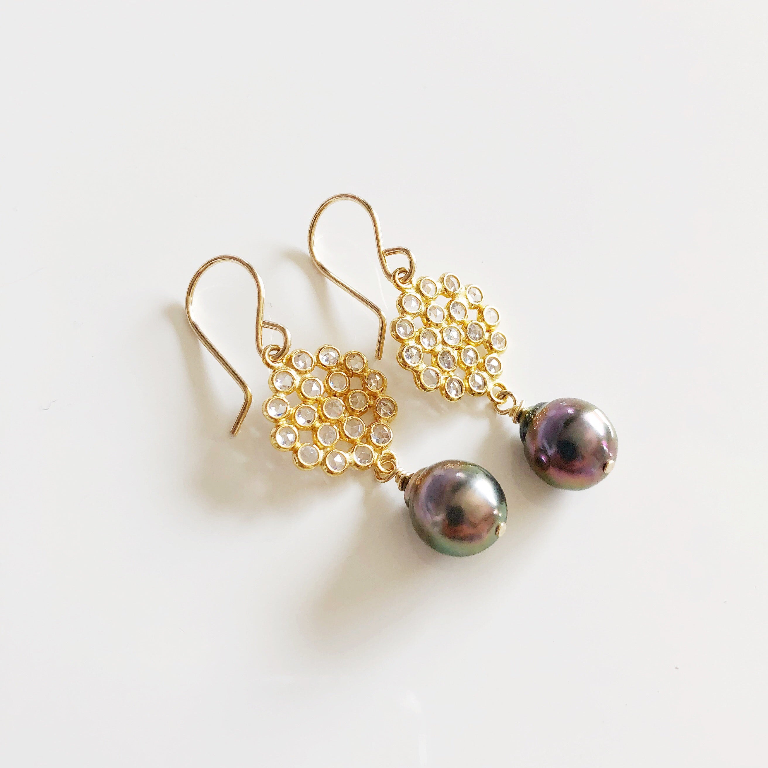Elegant White Topaz Earrings ELLY (E460) - Perfect for Weddings, Parties & Special Occasions