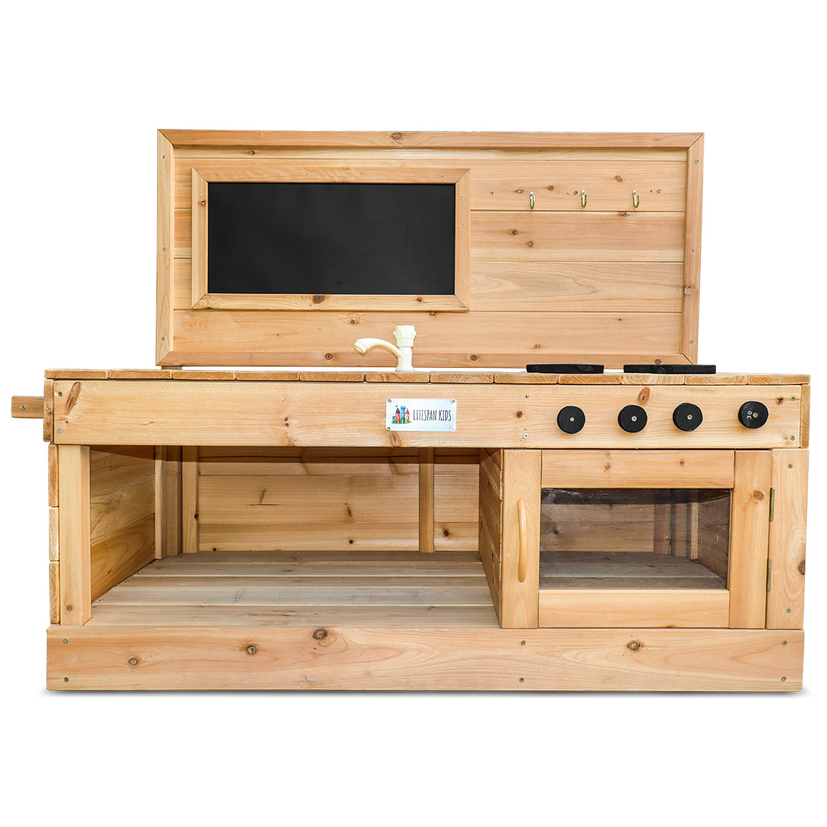 Eden Outdoor Play Kitchen for Kids - Wooden Pretend Cooking Toy with Sink & Stove - Perfect for Backyard, Garden & Outdoor Playtime