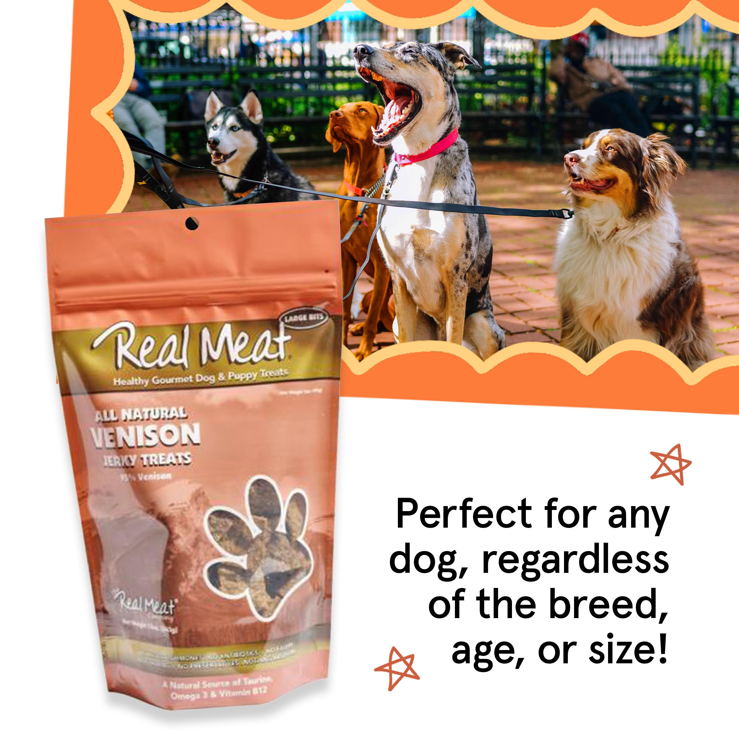 Premium Grain-Free Air-Dried Venison Dog Treats - 12oz Bag of High Protein Bite-Sized Jerky - 95% Human-Grade Free-Range Grass-Fed Venison - Natural Healthy Snacks for Small & Large Dogs - Perfect for Training, Rewards & Outdoor Adventures