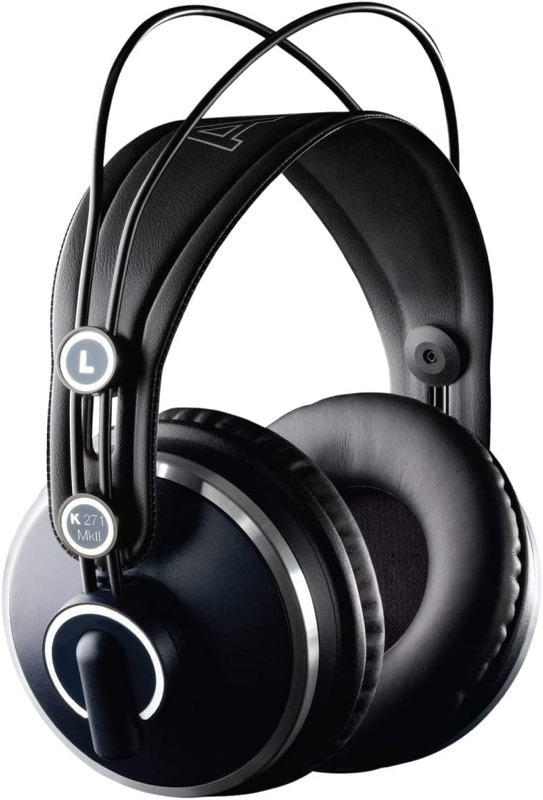 AKG K271 MKII Professional Studio Headphones - Closed-Back Over-Ear Monitor Headset with Detachable Cable for Music Recording, Mixing & Podcasting