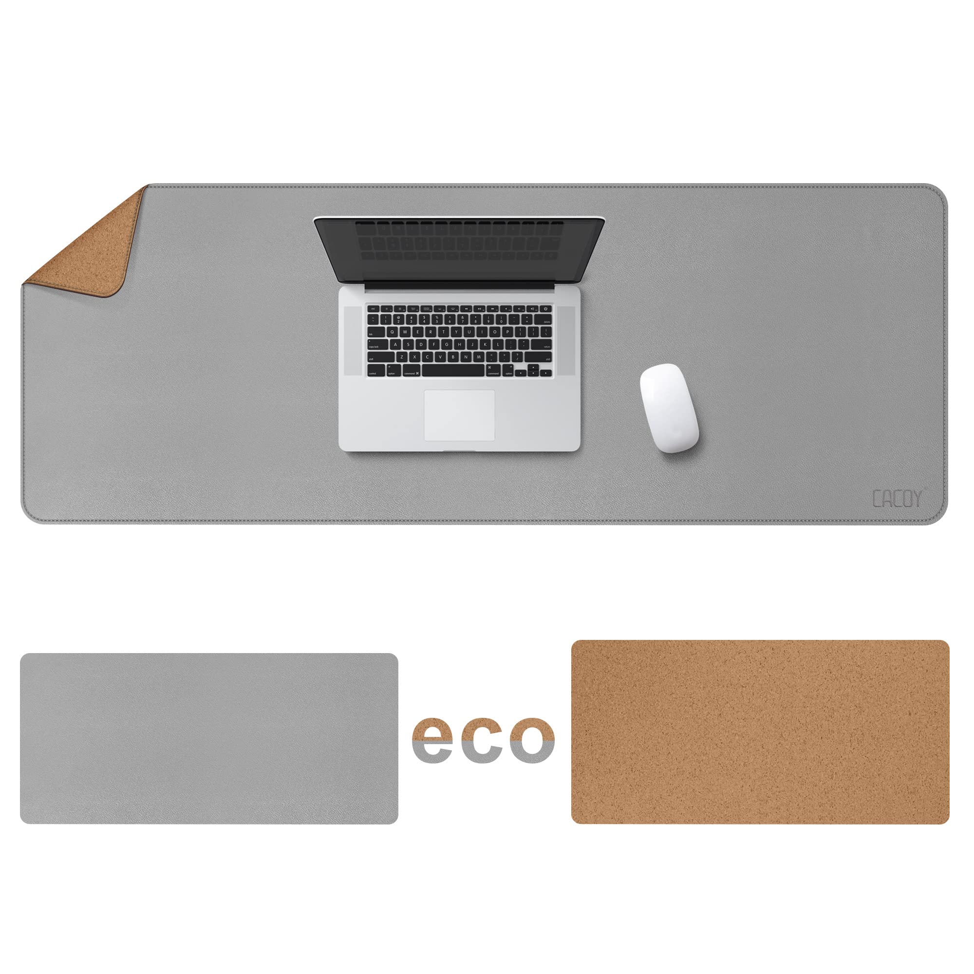 Premium Cacoy Natural Cork & PU Leather Desk Pad - 55.1