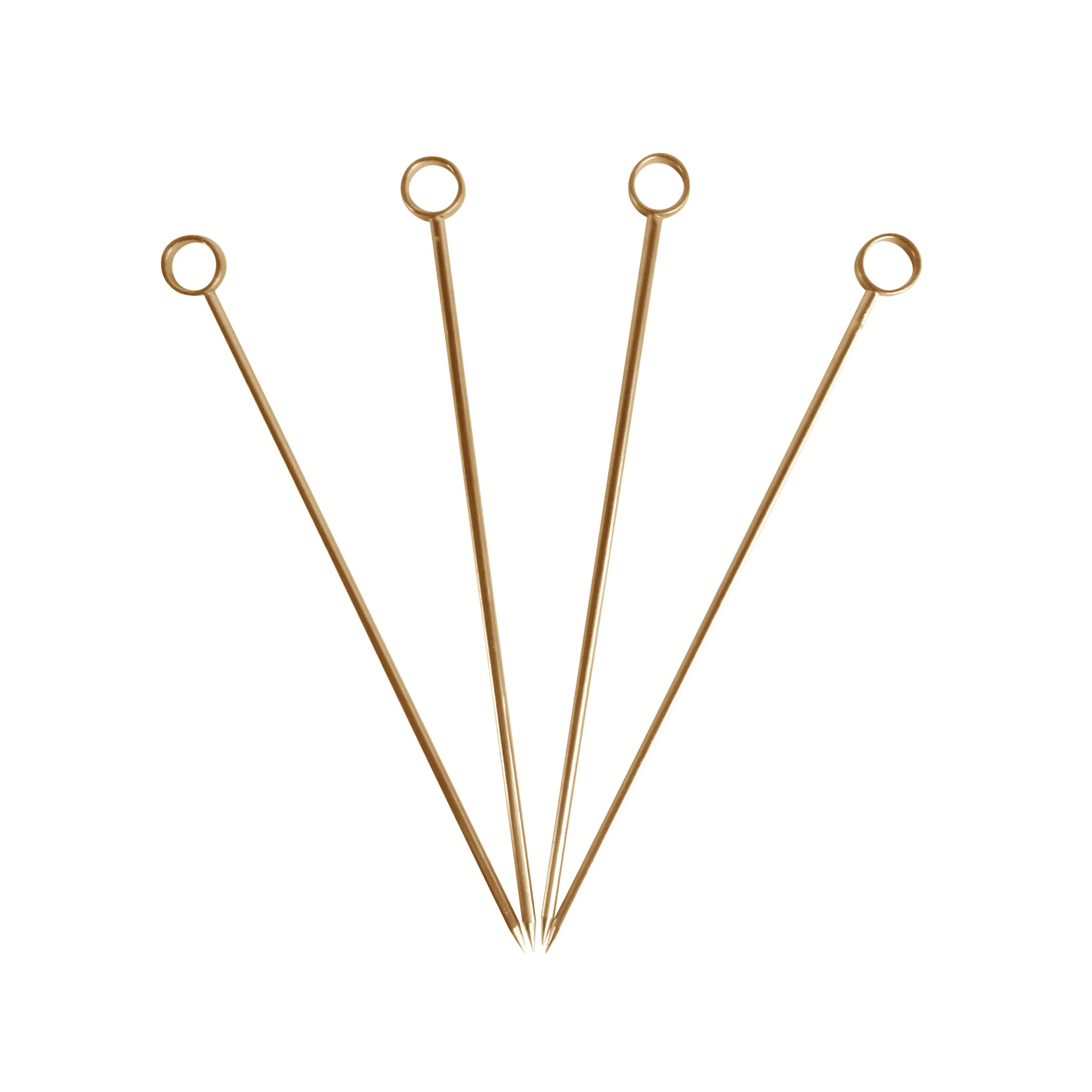 Premium Gold Plated Cocktail Picks - Set of 12 for Martini, Olive & Garnish - Elegant Bar Accessories for Parties, Weddings & Home Mixology