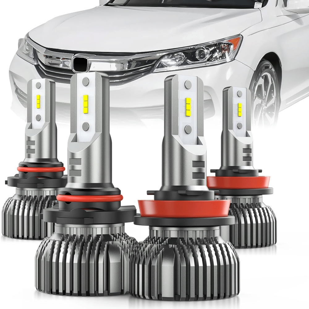 2013-2018 Honda Accord 9005 H11 LED Headlight Bulbs - Super Bright 6000K White Light, Plug and Play Replacement Bulbs for Night Driving & Foggy Conditions