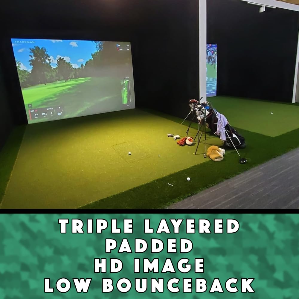 SPECTRUM GOLF SIMULATORS 10x10x5.75ft Golf Practice Cage with Durable Net & HD Screen - Perfect for Indoor/Outdoor Golf Training & Home Simulator Setup
