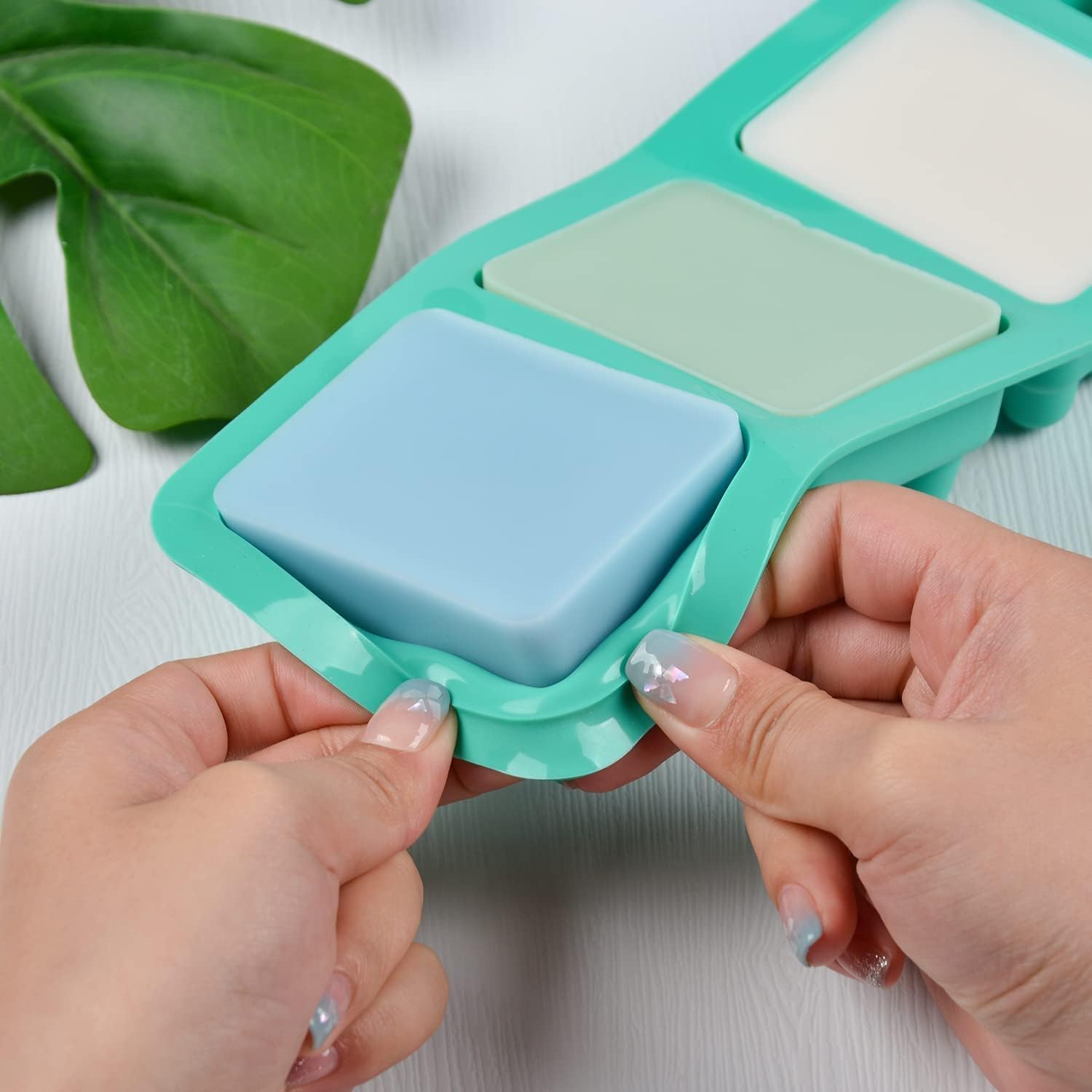 APSAMBR 4-Cavity Rectangle Silicone Soap Molds - Food Grade, BPA Free Soap Making Trays for DIY Bar Soap, Massage Bars & Scalp Molds | Perfect for Handmade Soap Crafting, Spa Treatments & Gift Making