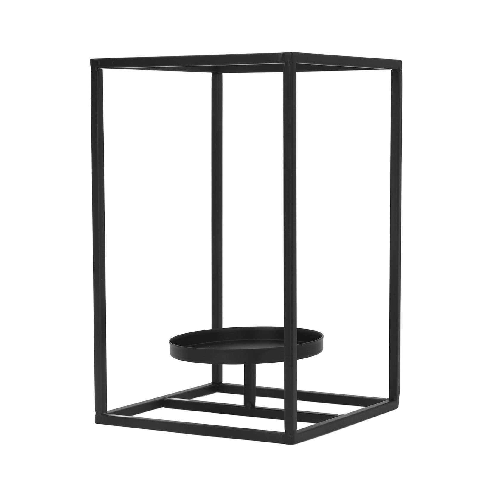 Elegant Black Iron Hollow Candle Holders Set - Decorative Metal Candlestick for Table, Living Room, Wedding & Dining Room Decor | Rustic Home Centerpiece for Romantic Ambiance