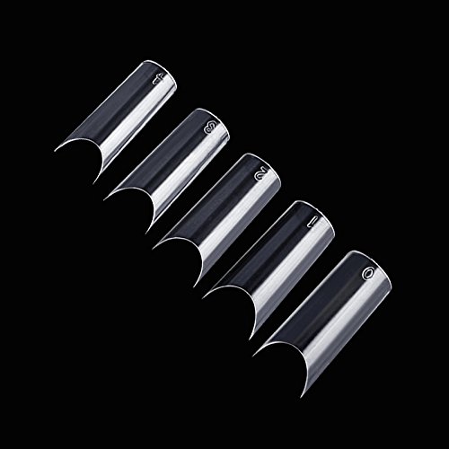Premium 500pcs Clear Square Fake Nails - Acrylic C Curve False Nails for Gel Polish & Nail Art | Perfect for French Manicure, Salon Use & DIY Home Nail Designs