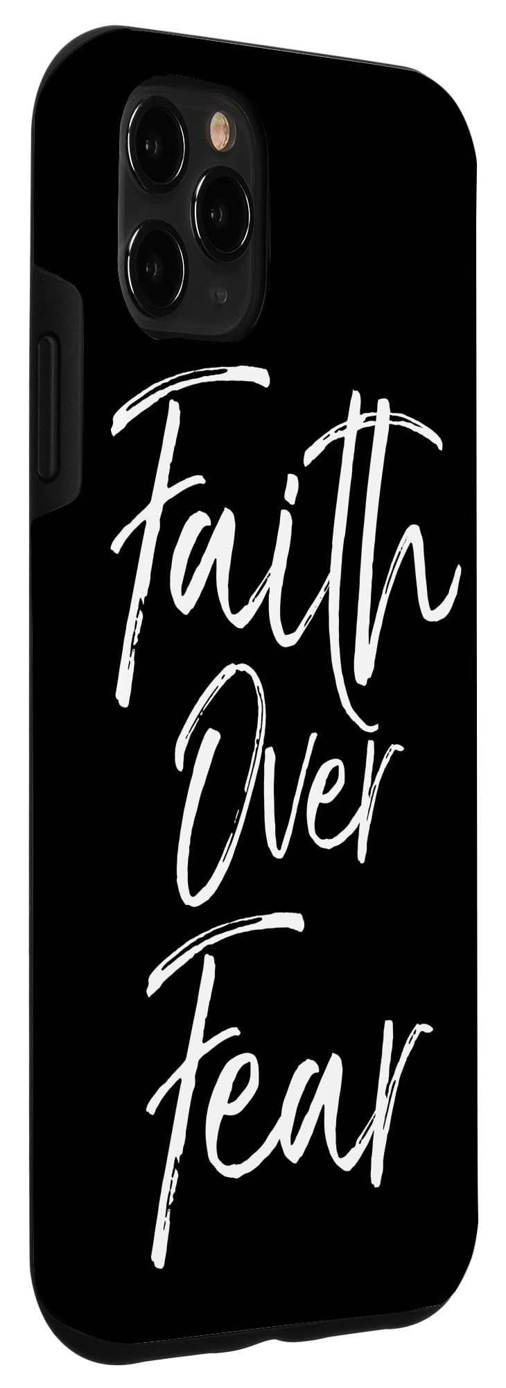 iPhone 11 Pro Max Christian Phone Case - Jesus Faith Over Fear Inspirational Cover with Bible Verse | Perfect for Church, Prayer & Daily Encouragement