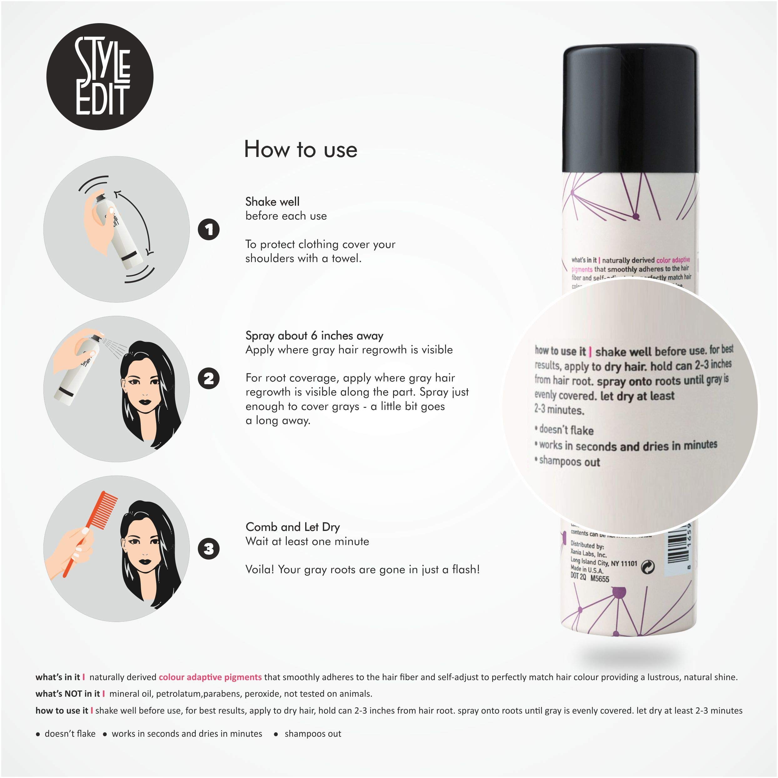 Style Edit Light Brown Root Concealer Duo - Travel & Full Size for Covering Roots & Grays | Quick Touch-Ups Between Salon Visits