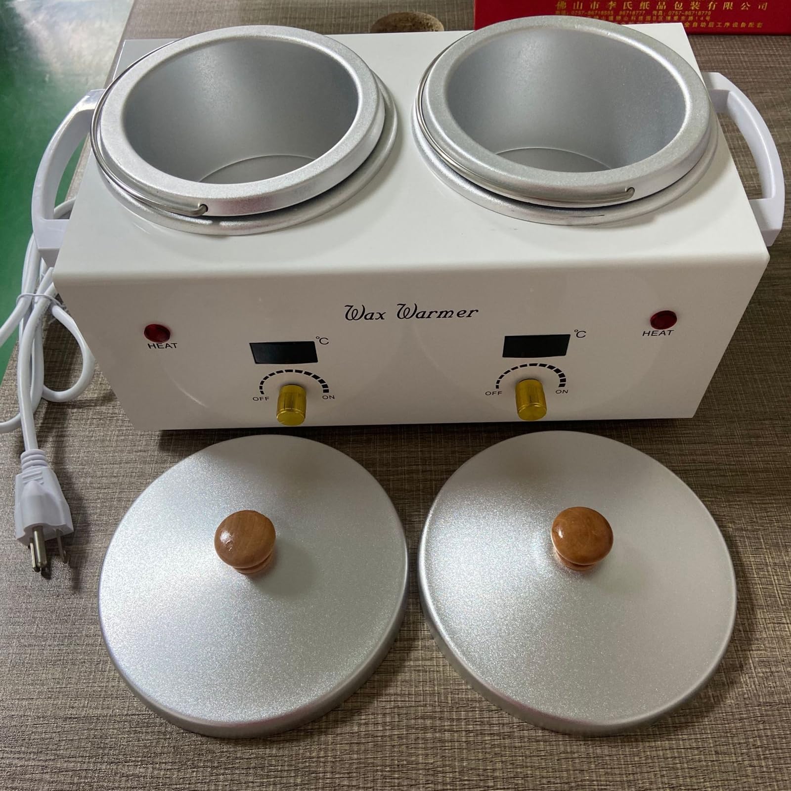 Portable Electric Wax Warmer with 800ml Non-Stick Pot & Digital Temperature Display - Perfect for Melting Wax Beans, Blocks & Soft Wax - Ideal for Home Spa, Candle Making & Hair Removal