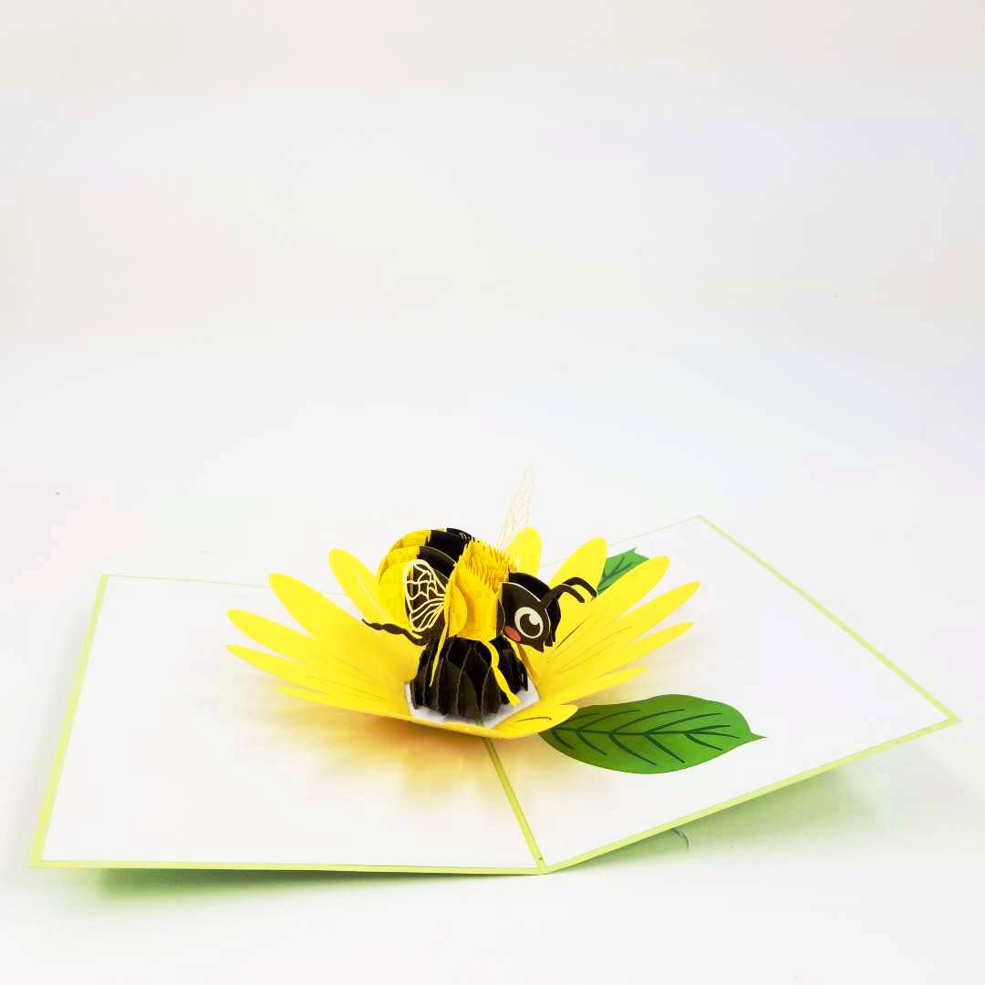 3D Bee Pop Up Greeting Card - Birthday Card, Just Because Card, Mother's Day Card for Kids, Children, Son & Daughter | Perfect for Birthday Wishes, Surprise Messages & Special Occasions