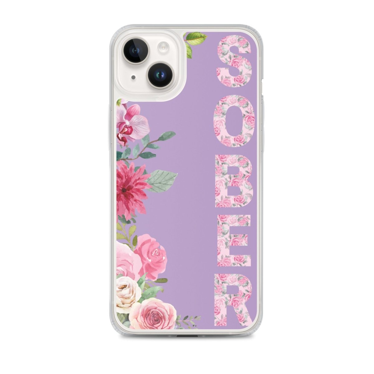 SOBER Rosé Chinoiserie iPhone Case - MagSafe® Compatible Protective Cover for iPhone 13/14/15 Pro - Elegant Floral Design for Women - Perfect for Daily Use, Office & Travel