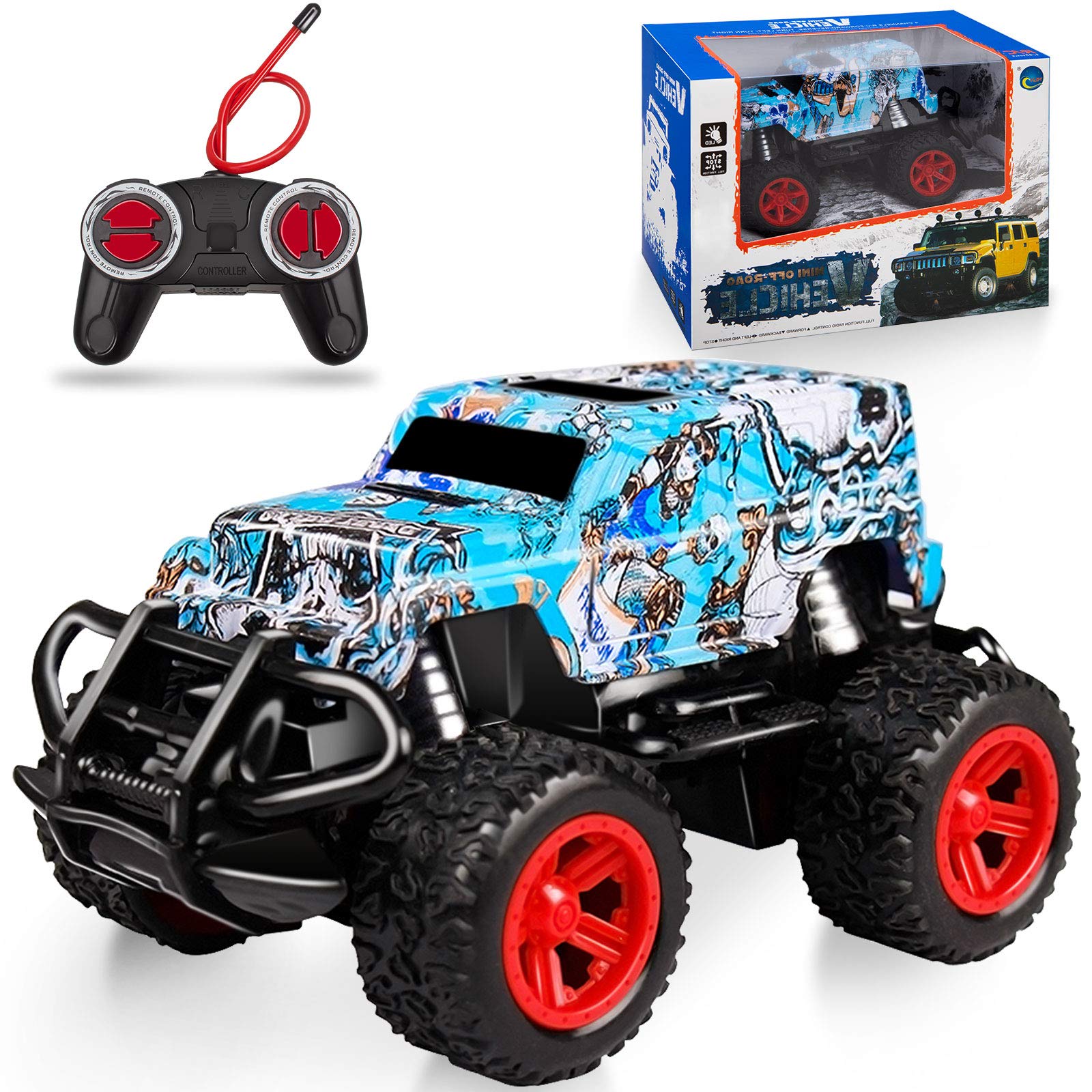 NARRIO Remote Control Monster Truck Toy for Kids Ages 3-7 | RC Car for Boys & Girls | Birthday & Christmas Gift for Toddlers 2-6 Years Old | Indoor & Outdoor Play, Race Track Fun, Backyard Adventure