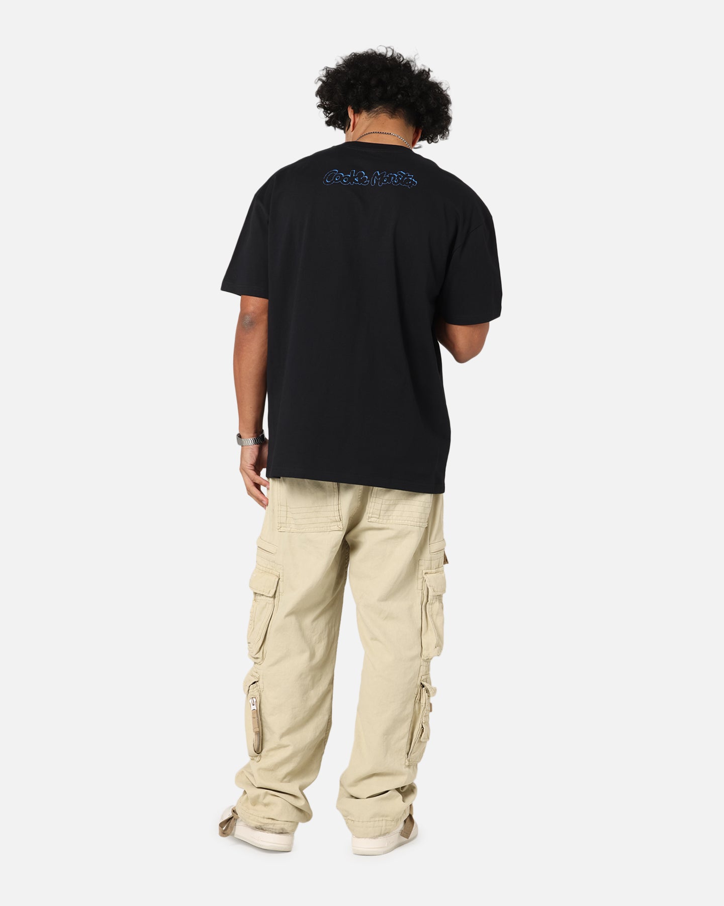 American Thrift X Sesame Street Cookie Monster Graphic Heavy Cotton T-Shirt Black | Casual Wear & Street Fashion