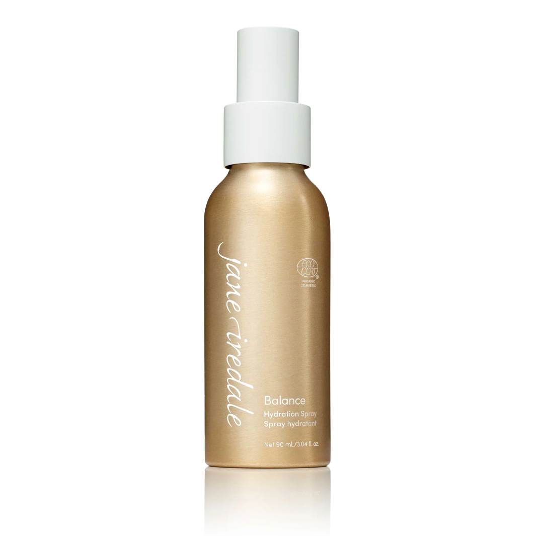 Jane Iredale Balance Hydration Spray - Refreshing Face Mist with Hyaluronic Acid & Aloe Vera | Makeup Setting Spray & Skin Hydrator for Dry Skin | Perfect for Travel, Gym & Daily Skincare Routine