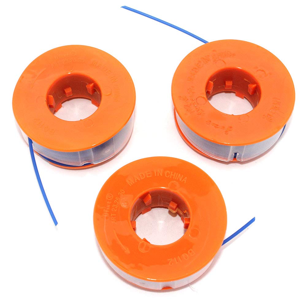 Bosch ART23/25/26/30 Series Replacement Spools & Trimmer Line - Compatible with ART23F, ART23GF, ART25F, ART26, ART30 & More (3-Pack) - Perfect for Lawn Care, Landscaping & DIY Yard Maintenance