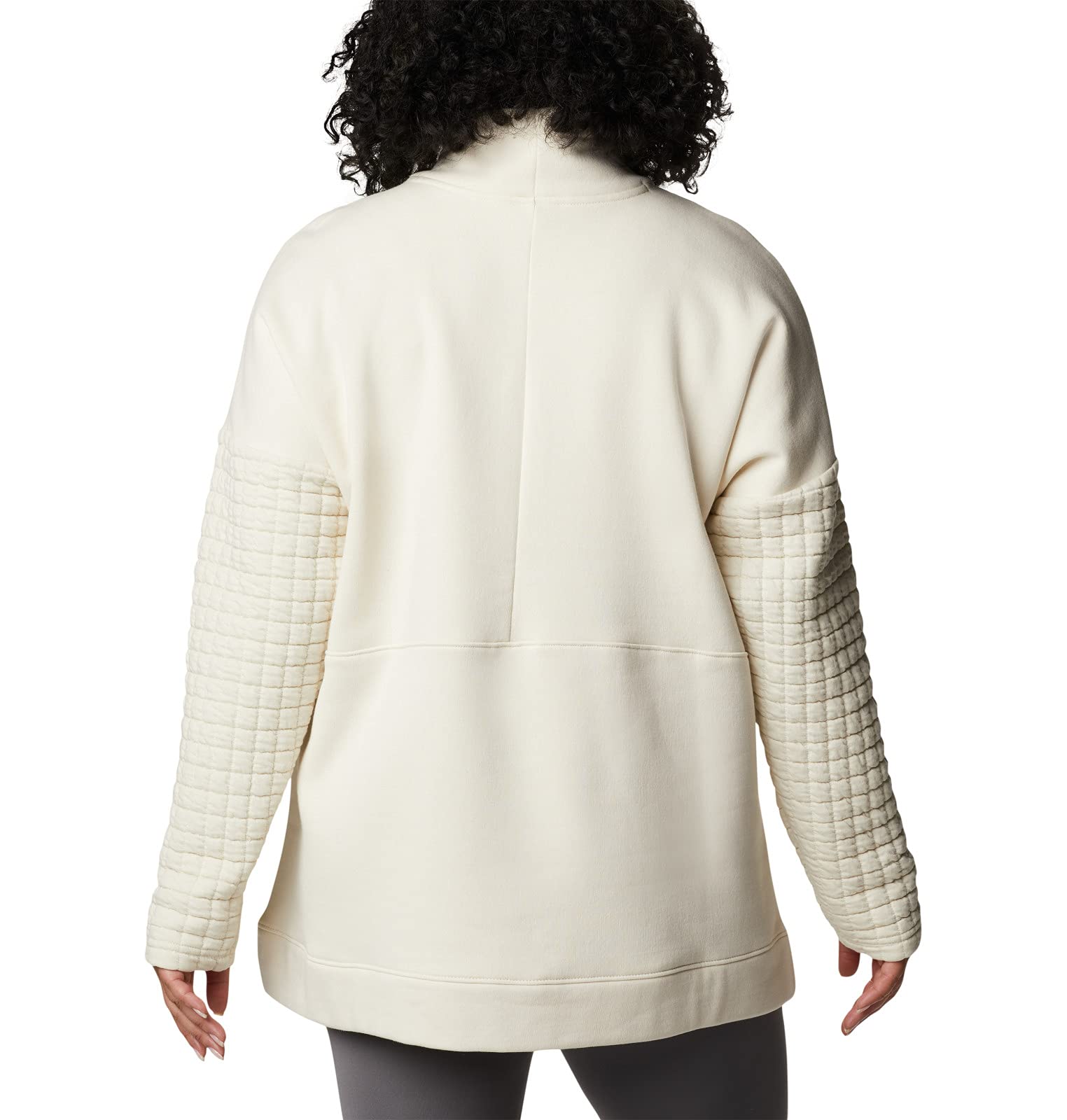 Columbia Women's Sunday Summit Oversized Funnel Neck Fleece Jacket - Chalk (Medium) | Warm Winter Outerwear for Hiking, Camping & Outdoor Adventures
