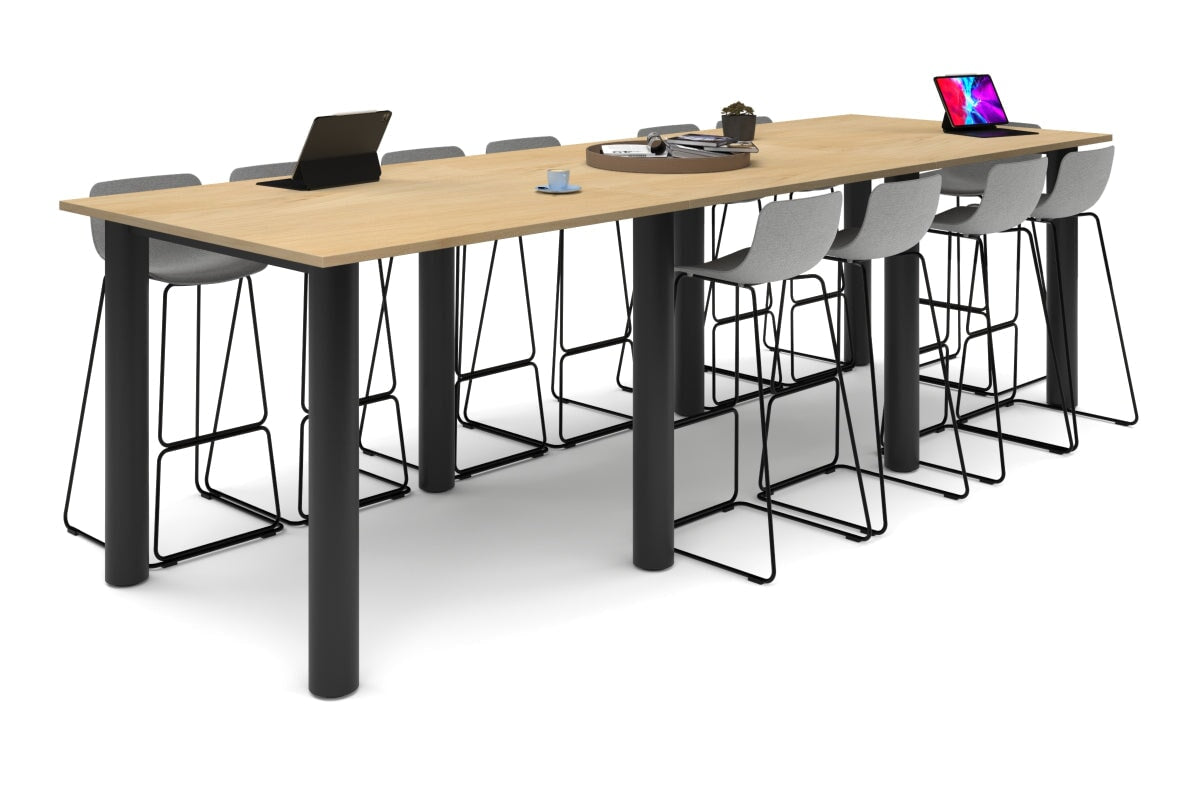 Quadro Cylinder Legs Large Counter Table 3600L x 1200W - Heavy Duty Metal Bar Table Base for Restaurants, Pubs, and Commercial Kitchens