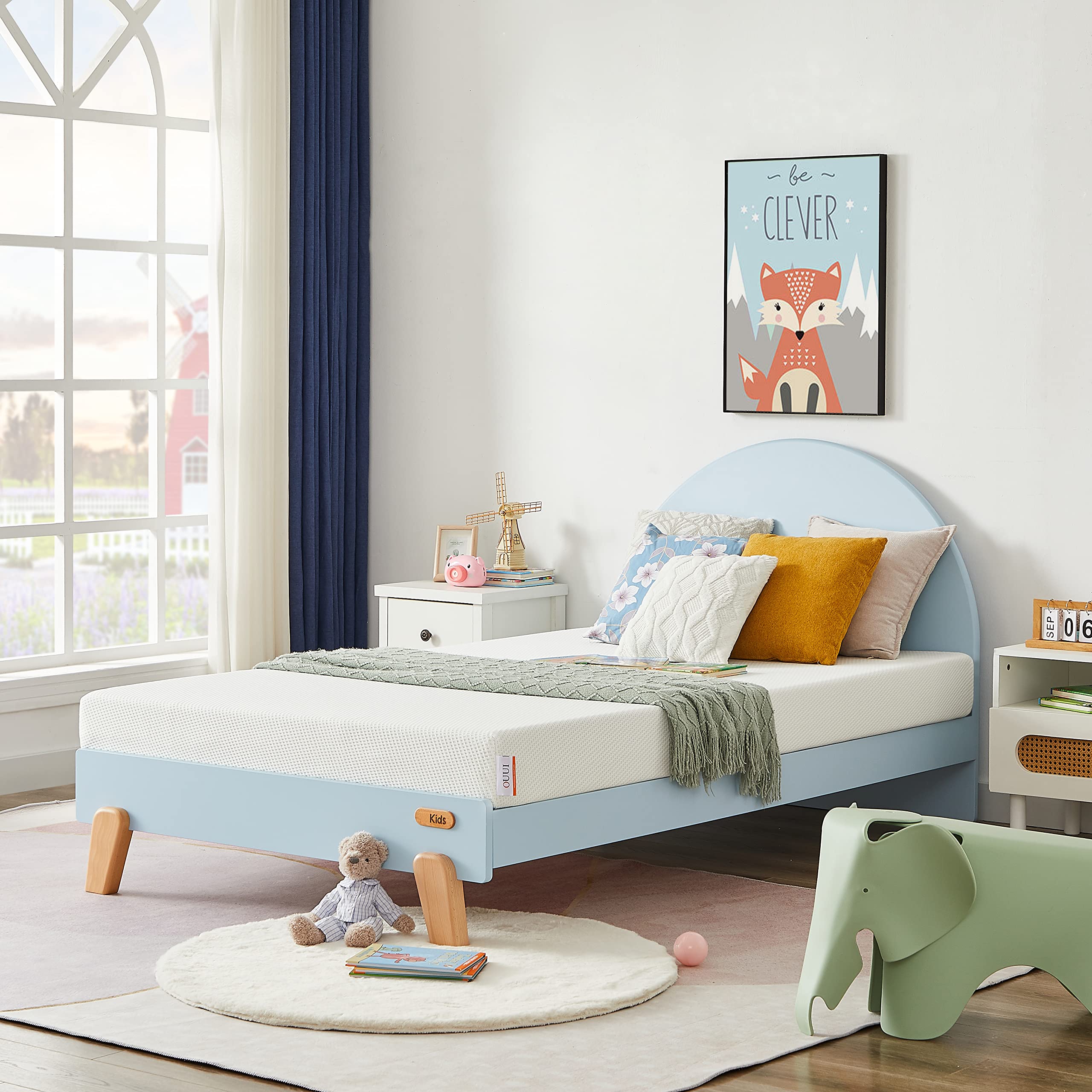 5 Inch Twin Size Green Tea Cooling Gel Memory Foam Mattress - Medium Firm Kids Bed Mattress in a Box for Bunk Beds & Trundle Beds | Pressure Relief & Breathable | CertiPUR-US Certified | Perfect for Children's Bedrooms, Guest Rooms & Dormitories
