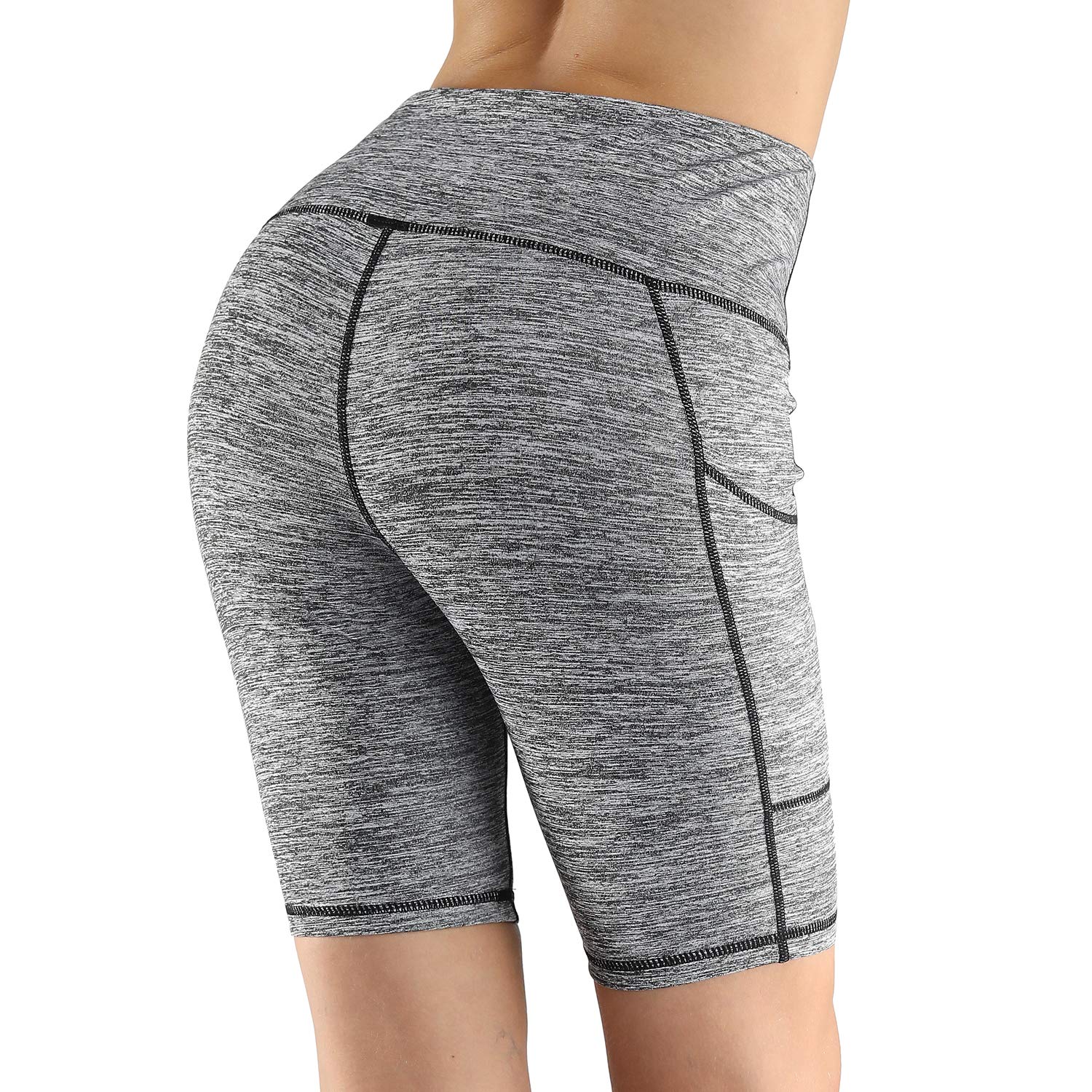 Uhnice Women's High Waist Yoga Shorts - Breathable Biker Running Workout Shorts with Pockets for Gym, Yoga & Active Lifestyle