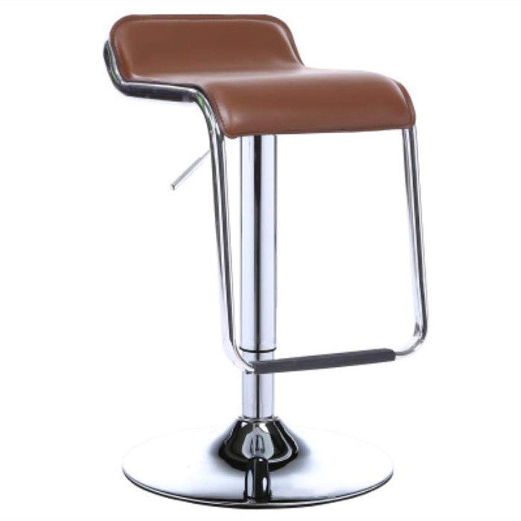**Rotating Bar Stand for Cafe & Mobile Shop - Adjustable Height 38.5cm Brown Pedal Counter Stand | Perfect for Coffee Bars, Reception Desks & Small Retail Spaces**