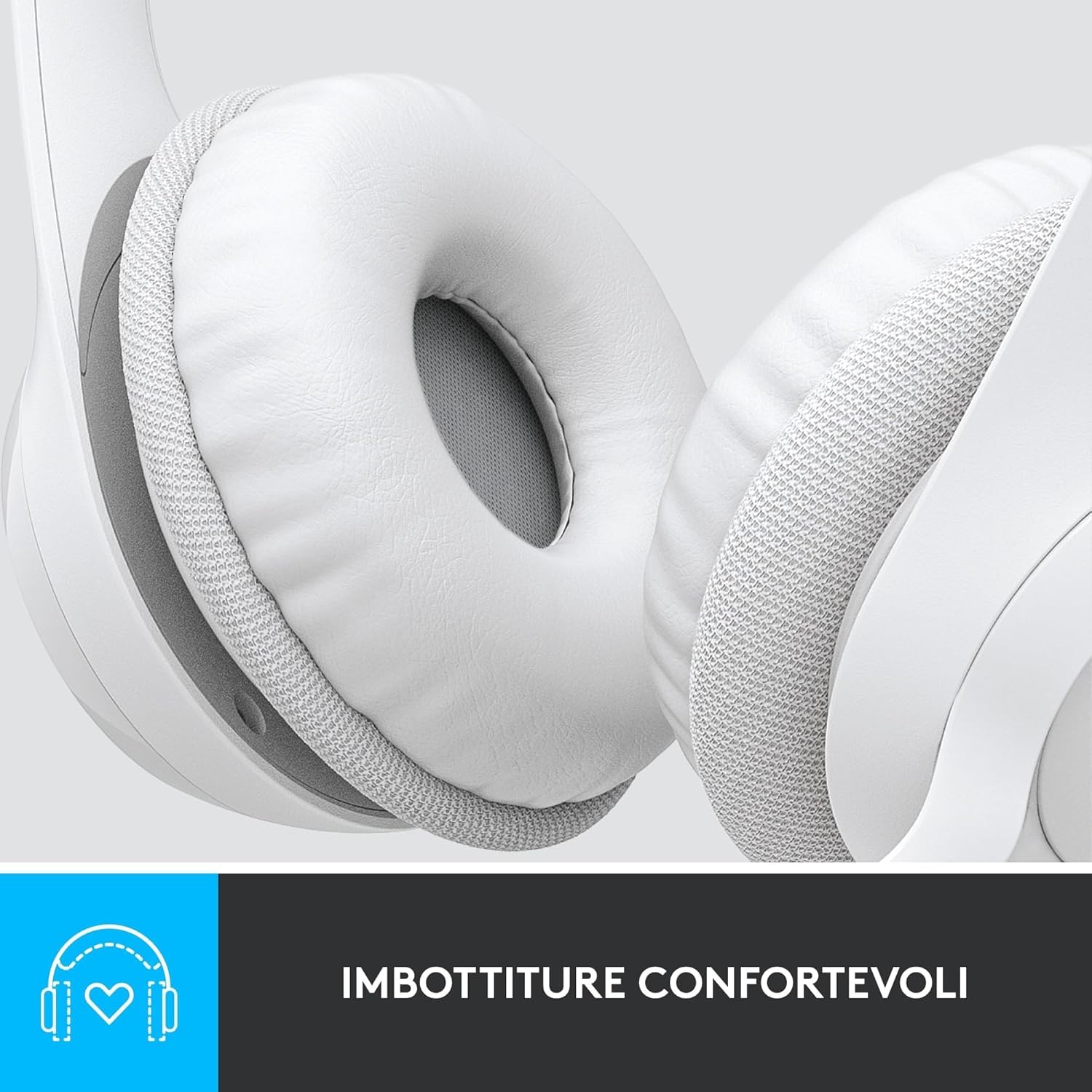 Logitech H390 Wired USB Headset with Noise-Canceling Mic for PC, Laptop, Chromebook - Stereo Sound, Built-in Controls, Comfortable Ear Cushions - Perfect for Home Office, Online Classes & Gaming (White)
