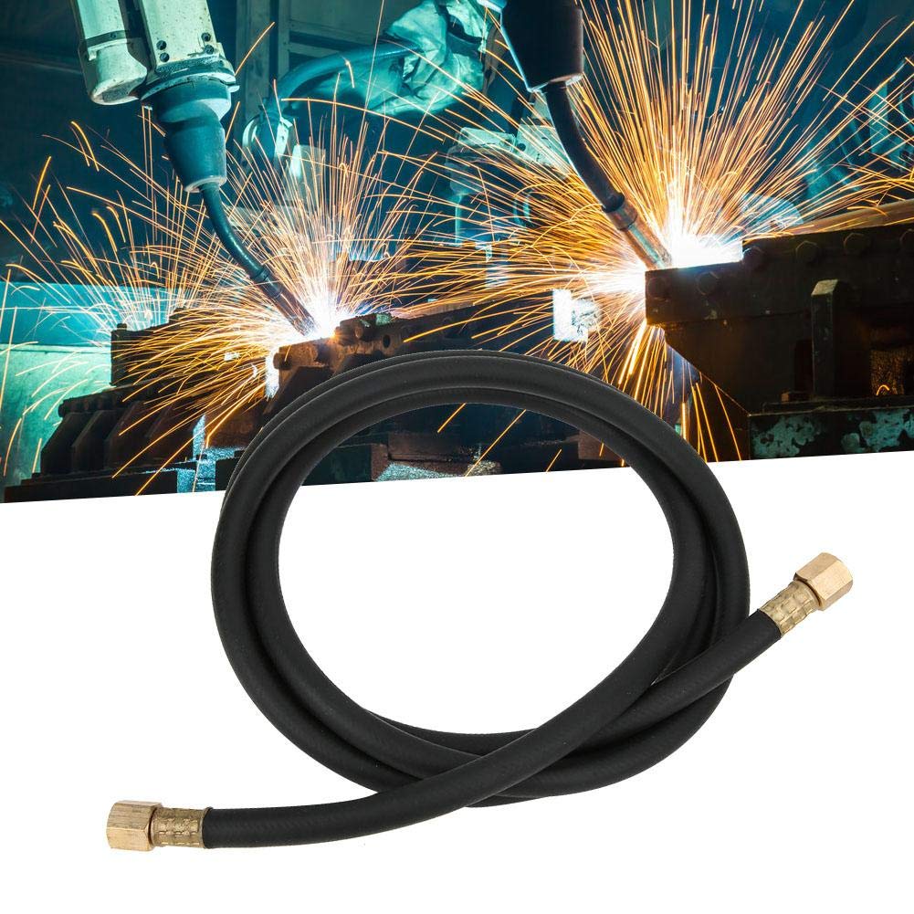**Garosa 1/4 Inch High-Flexibility Inert Gas Hose - Rubber & Brass Construction for Compressed Air, Argon, Nitrogen, CO2 (2M) - Ideal for Welding, Pneumatic Tools & Industrial Applications**