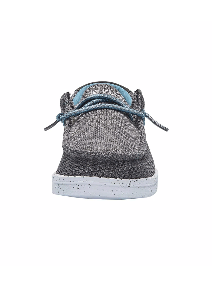 Hey Dude 130133217 Youth Wally Shoe Sox Sharkskin - Comfortable Casual Sneakers for Kids, Perfect for School, Playground & Daily Wear