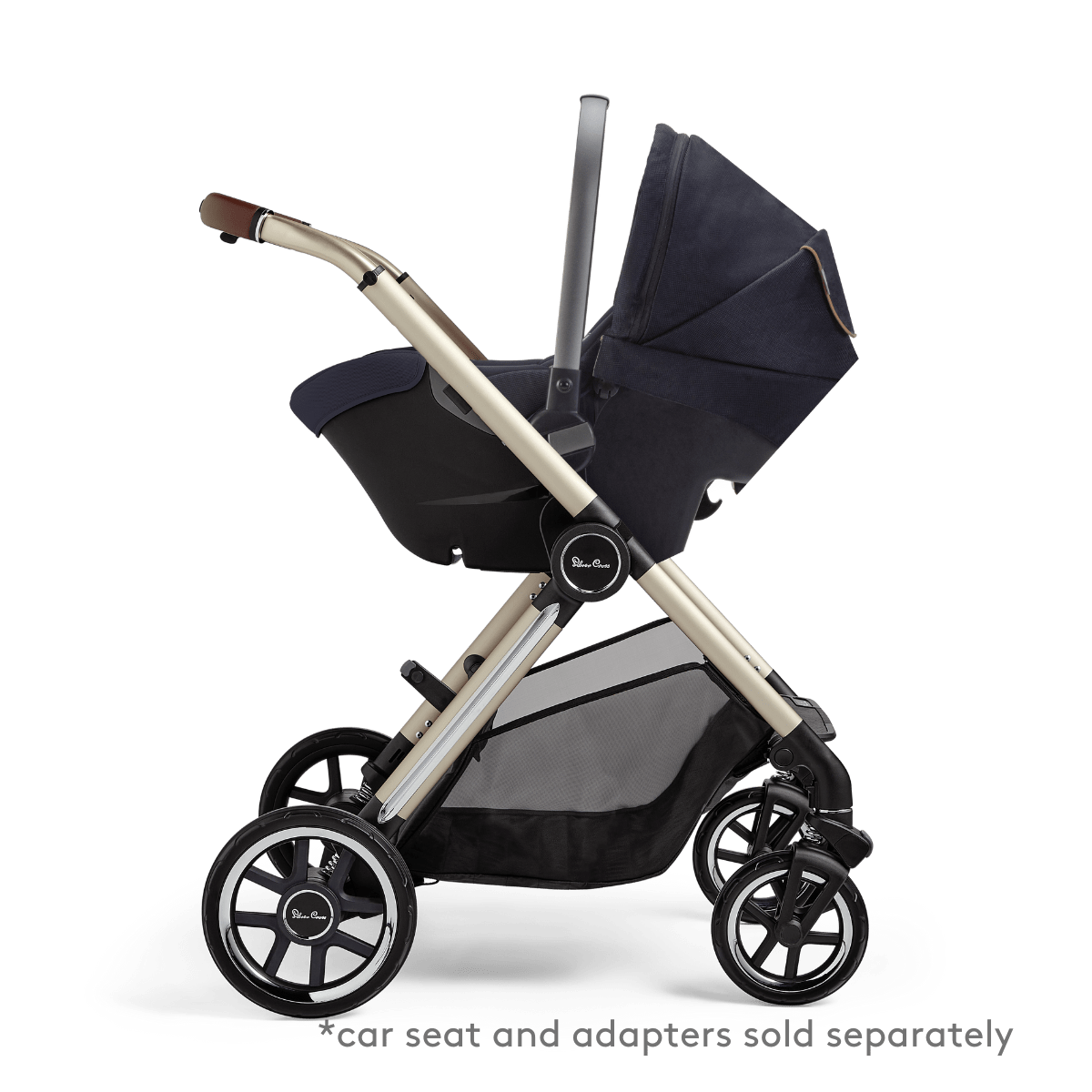 Silver Cross Reef Stroller with Folding Bassinet - Lightweight Compact Travel Baby Stroller for Newborns & Toddlers - Perfect for Shopping, Travel & Daily Walks