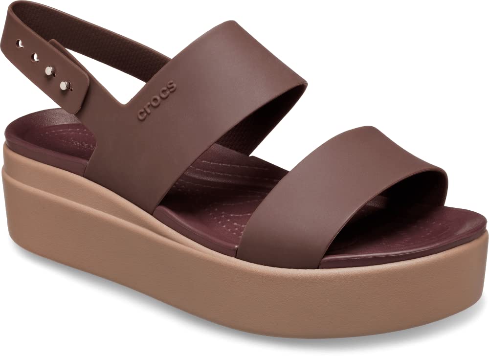 Crocs Women’s Brooklyn Low Wedge Platform Sandals - Comfortable & Lightweight Summer Shoes for Beach, Pool, and Casual Outings