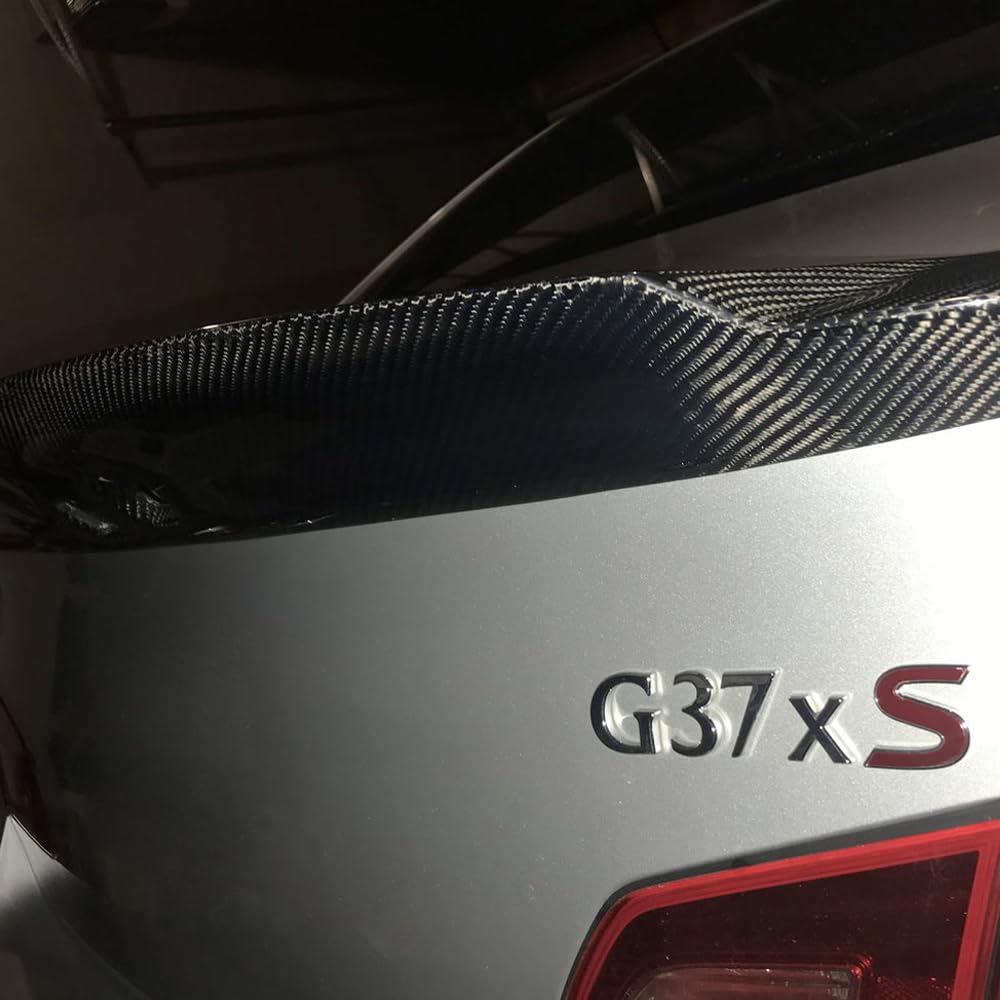 Carbon Fiber Rear Trunk Spoiler Wing Lip for Infiniti G37 Sedan 2009-2013 - High Performance Aero Upgrade for Sporty Look & Better Stability