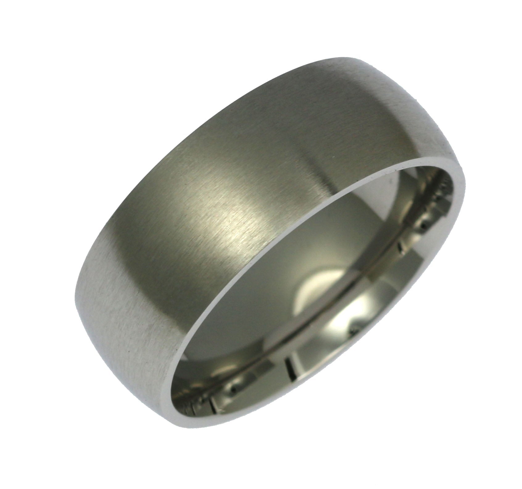 8mm Brushed Comfort Fit Stainless Steel Men's Wedding Band Ring - Durable & Hypoallergenic for Everyday Wear, Anniversary Gift, or Special Occasion Jewelry