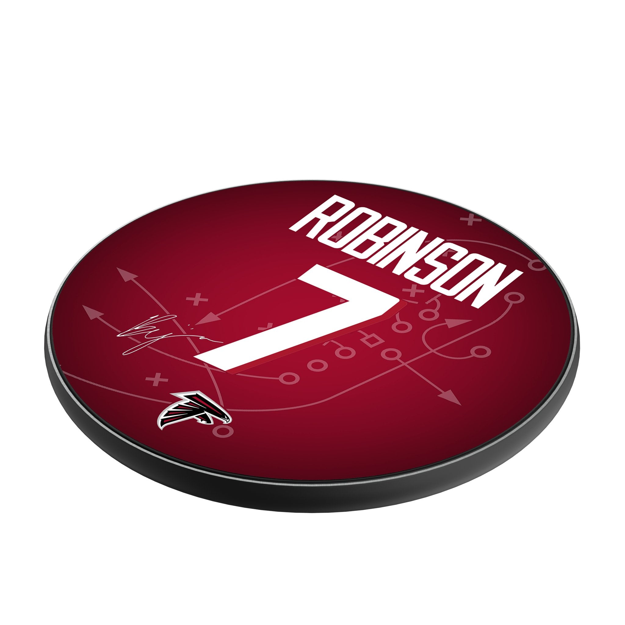 Bijan Robinson Atlanta Falcons 7 Ready 15W Fast Wireless Charger - Perfect for Home, Office & Travel Charging Needs