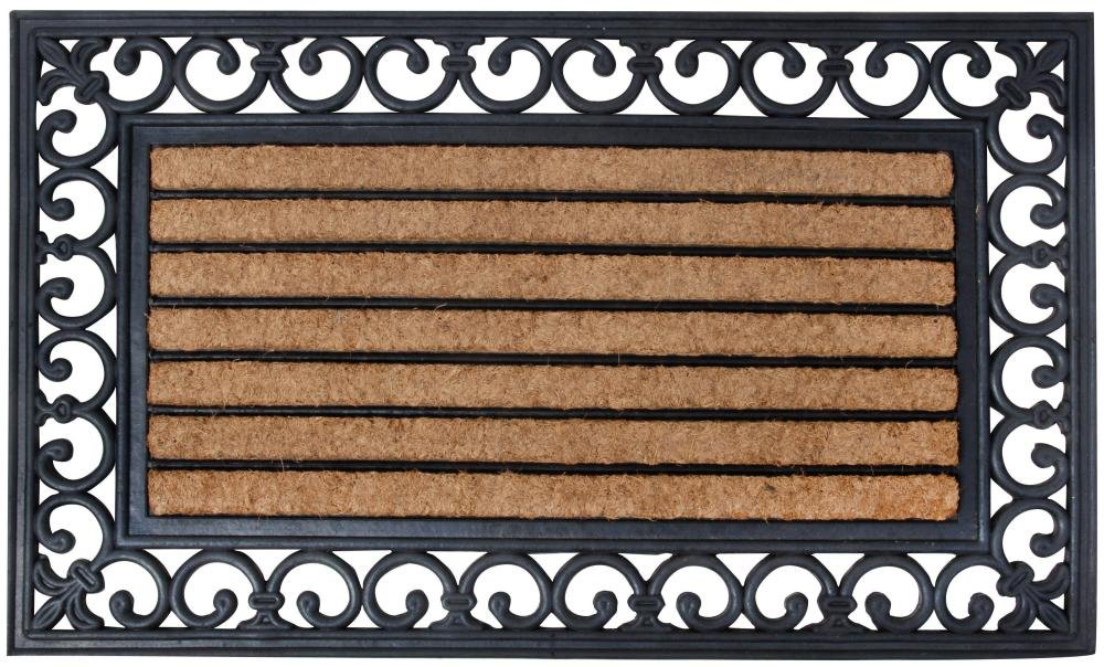Esschert Design Durable Rubber & Coir Doormat - Non-Slip, Water Absorbent Entryway Mat for Home, Office & Outdoor Use