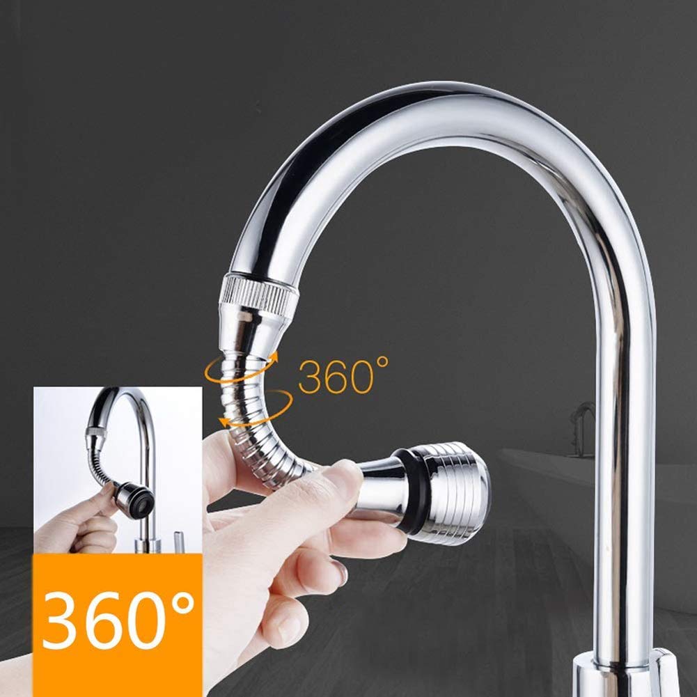 Universal Faucet Extension Adapter - Flexible Kitchen & Bathroom Faucet Sprayer with Threaded Nozzle Filter - Perfect for Washing Dishes, Filling Pots & Cleaning Sinks