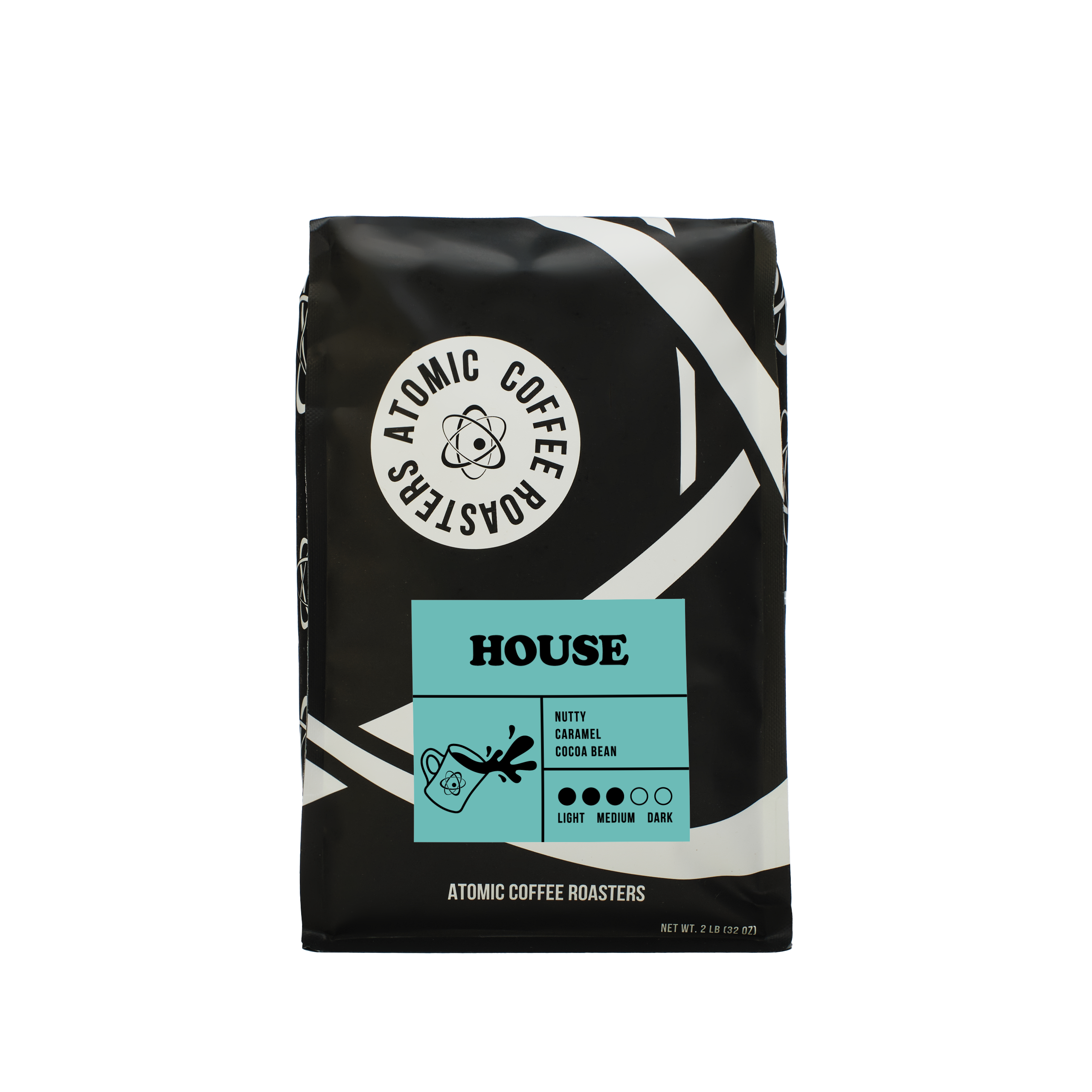 Atomic House Blend Coffee - Premium Organic Dark Roast Whole Bean Coffee for Espresso & Drip Brewing - Perfect for Home, Office & Gifting