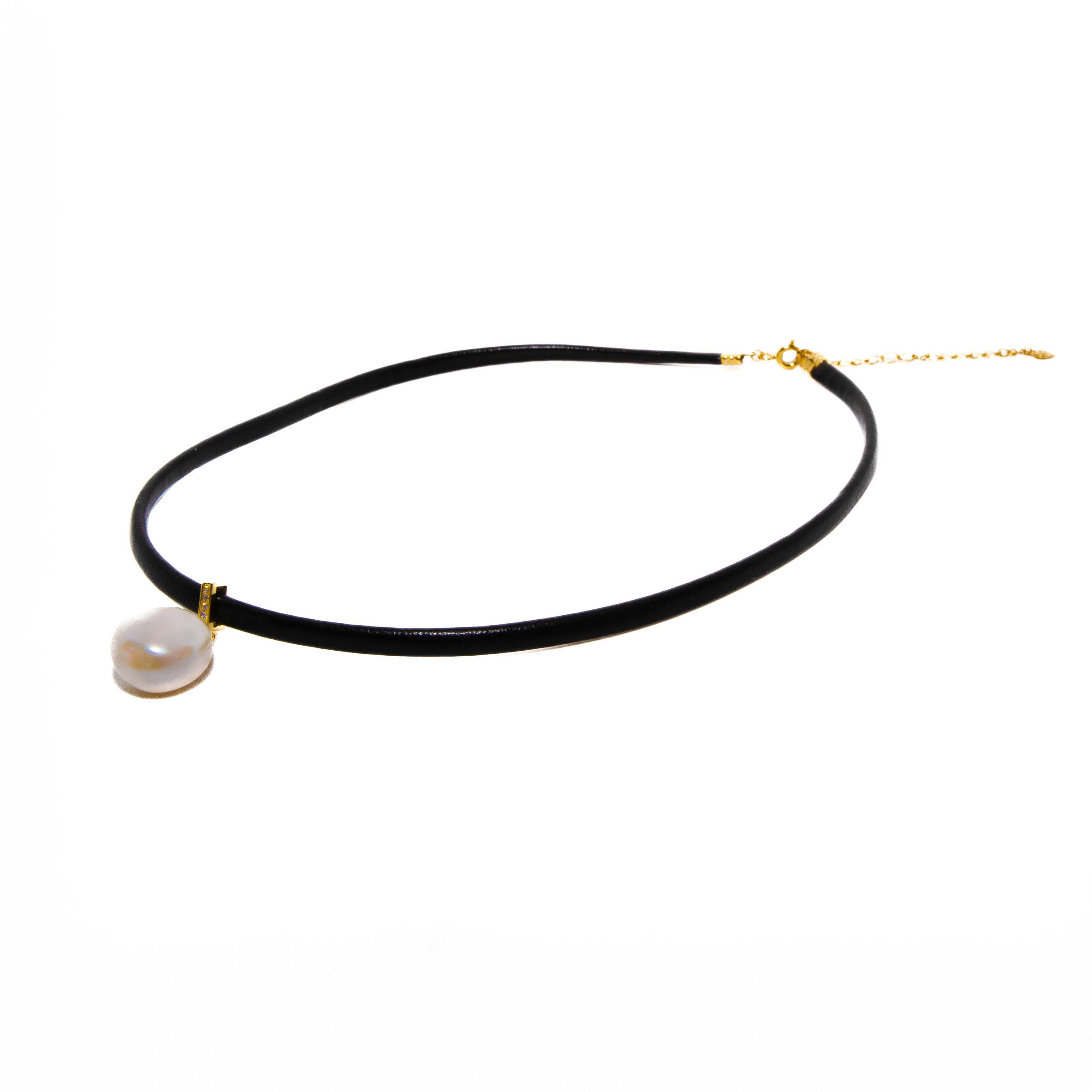 Baroque Coin Pearl Necklace with Suede Cord - Elegant Boho Jewelry for Women, Perfect for Layering & Everyday Wear
