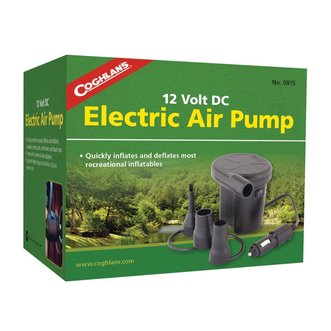Coghlan's Electric Air Pump - Portable Inflator for Air Mattresses, Pool Floats, Inflatables - Fast & Easy Inflation for Camping, Travel, Home Use