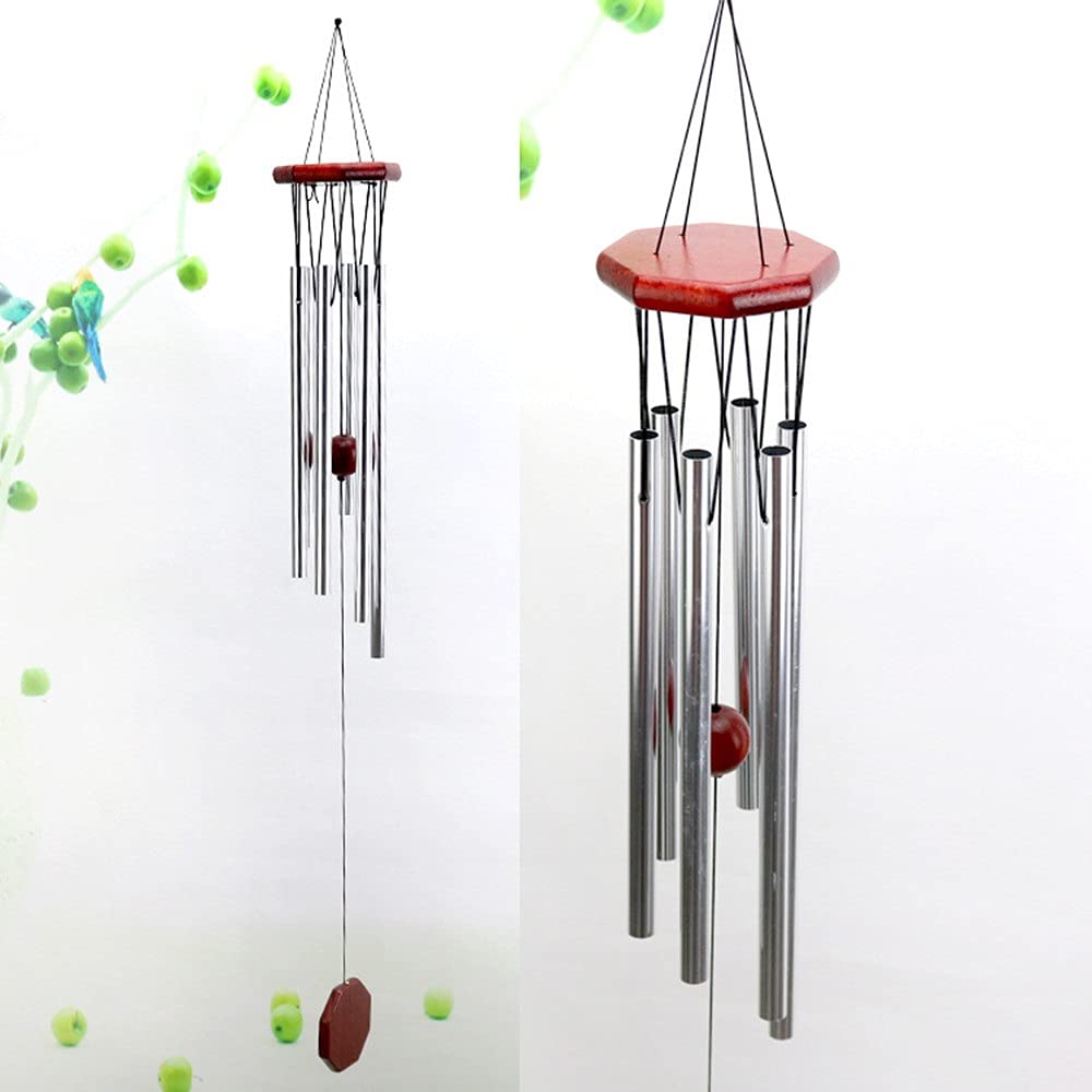 Outdoor Wind Chimes for Garden & Yard - Solid Wood & Metal Hanging Bells Decor - Perfect for Patio, Porch, and Wall Decoration