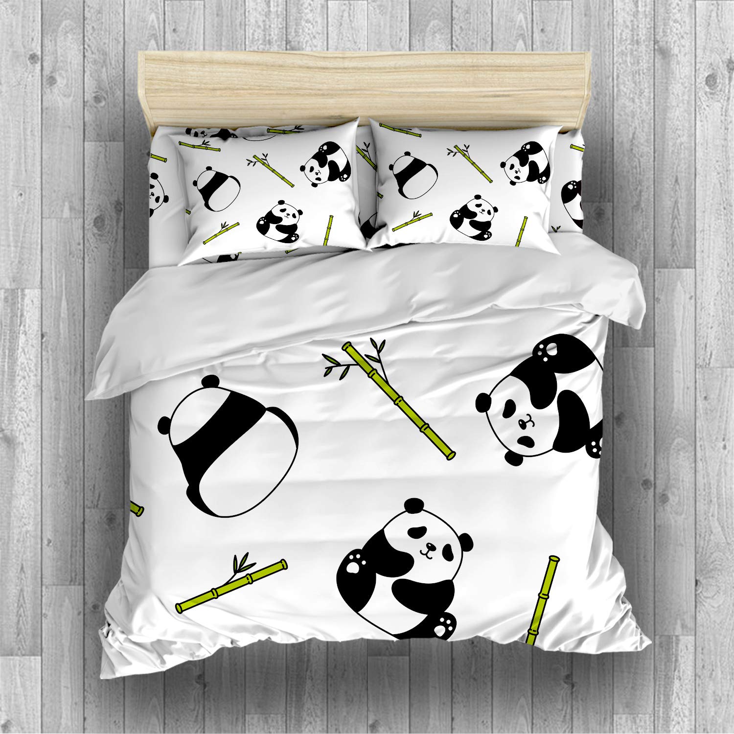**REALIN Cartoon Panda Duvet Cover Set - 3/4PCS Microfiber Bedding for Boys & Girls, Cute Pink Panda & Colorful Balloons Design - Soft Quilt Cover, Sheets & Pillow Shams - Perfect for Kids' Bedroom, Nursery, or Gift**