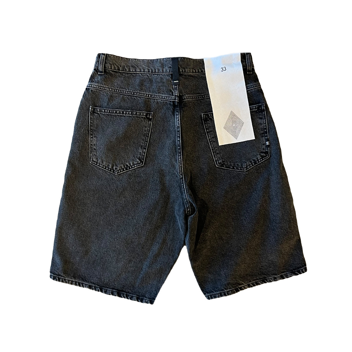 Amish Bermuda Tommy Black Stone Denim Jeans for Men - AMU003N0941771 - Classic Denim & Black Wash - Perfect for Casual Wear, Outdoor Activities & Everyday Style