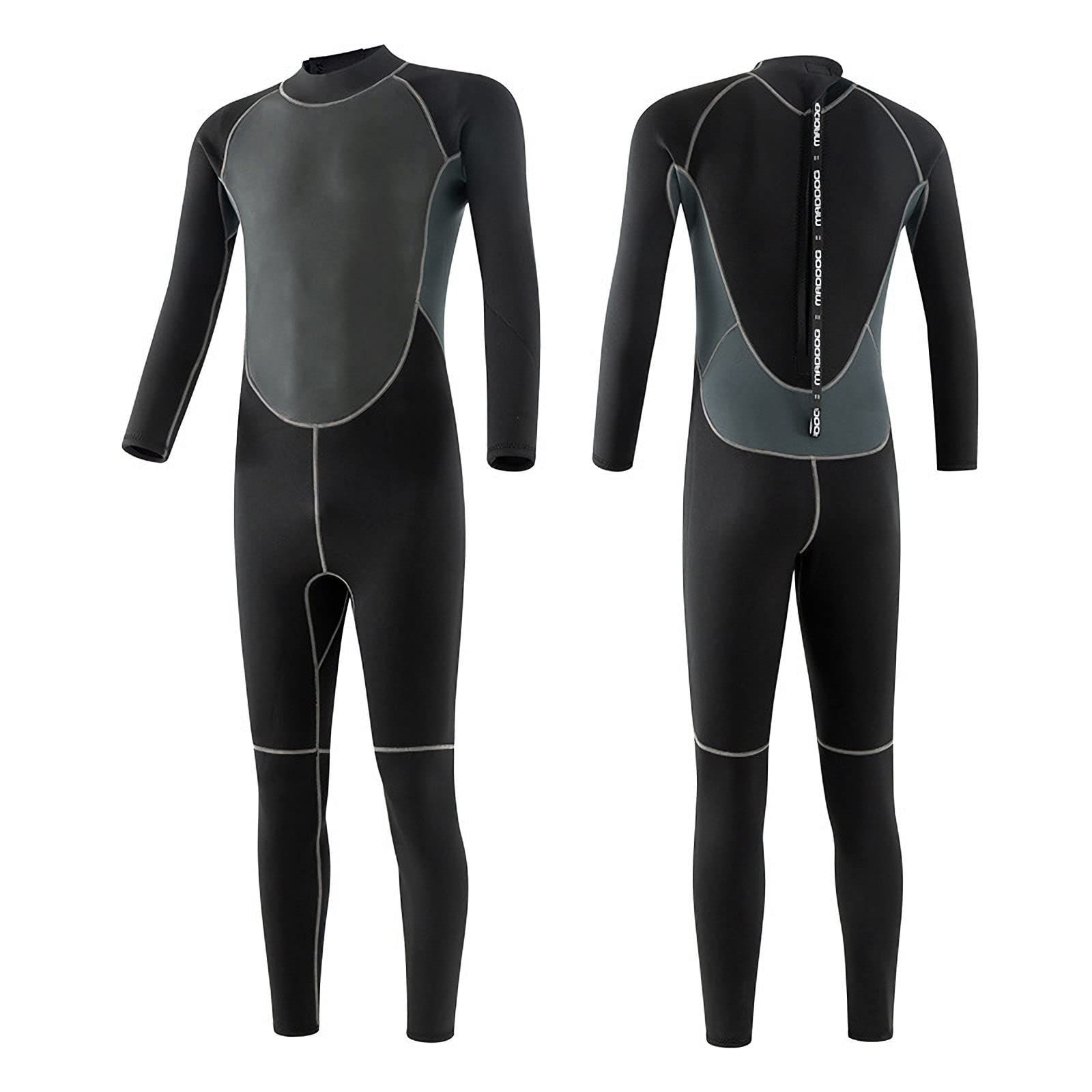 3mm Neoprene Full Length Wetsuit for Diving, Snorkeling & Surfing - One Piece Long Sleeve Back Zipper Swimsuit - Perfect for Scuba Diving, Open Water Swimming & Watersports