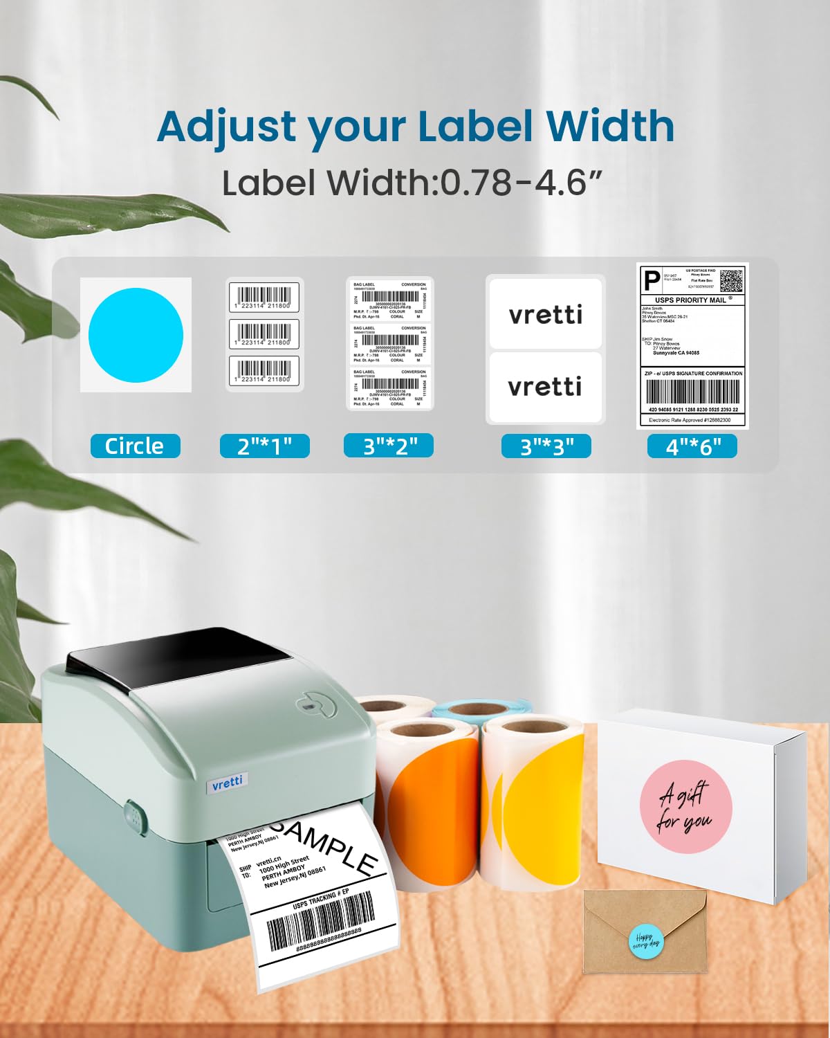 Vretti 4x6 420B Thermal Shipping Label Printer – Compatible with Amazon, eBay, Shopify, Etsy & UPS – Ideal for Small Business & E-commerce Shipping Labels (Home Office & Warehouse Use)