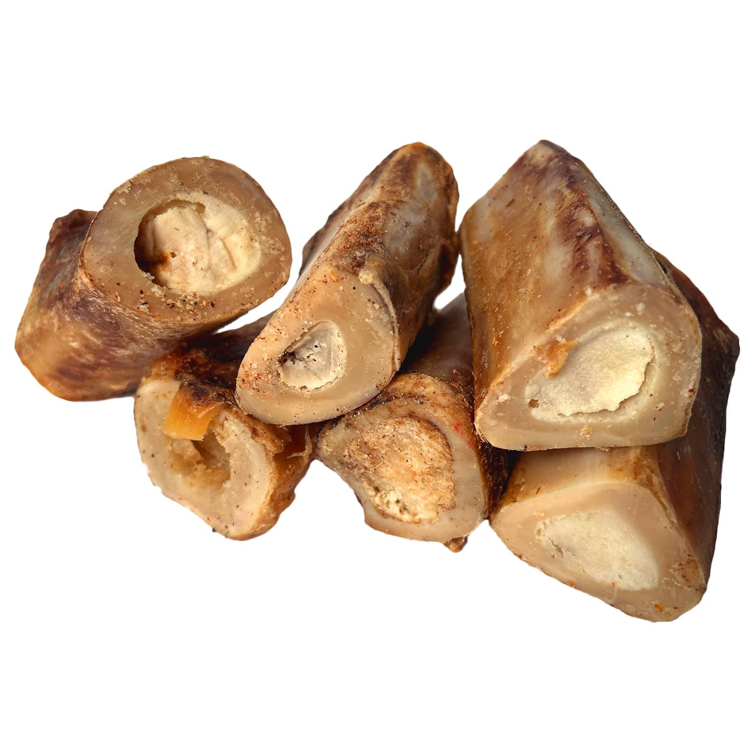 Premium Natural Beef Marrow Bones for Dogs - 3-4 Inch (6 Count) | Healthy, Digestible Dog Treats | Long-Lasting Chew Bones for Dental Health | Perfect for Training Rewards & Anxiety Relief