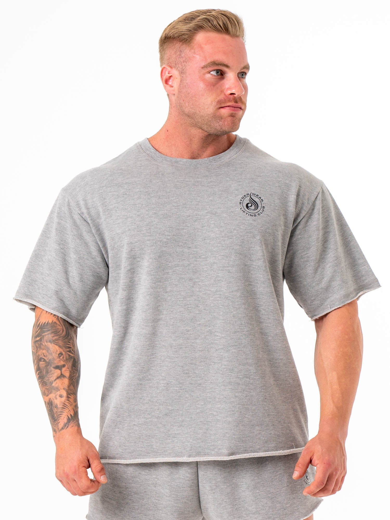 Premium Box Fleece T-Shirt for Men & Women - Soft Grey Marble Comfort Fit - Perfect for Casual Wear, Lounge & Outdoor Activities