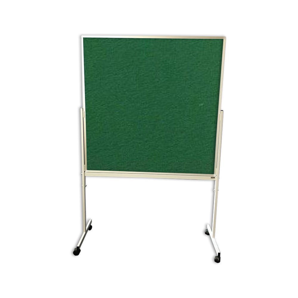 600mm High Double Sided Pinboard with Brushed Nylon Fabric - Mobile Standing Bulletin Board with Wheels (Multiple Colors) - Perfect for Offices, Classrooms & Home Organization