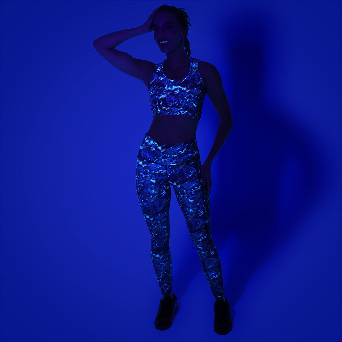 Luxury Gilded Marble Print High Waist Yoga Leggings for Women - Trendy Workout Pants for Gym, Running & Lounge Wear
