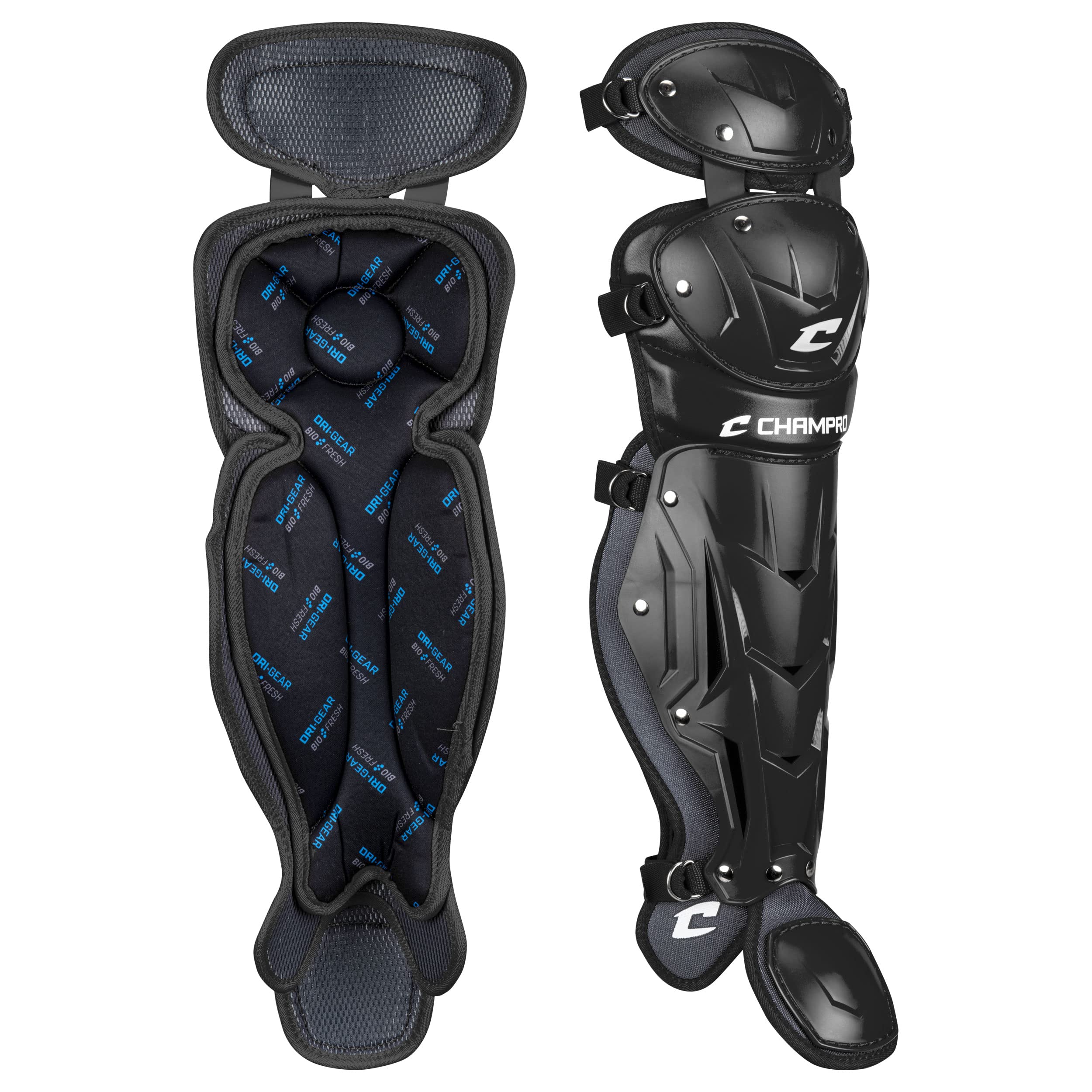 CHAMPRO Optimus Pro Catcher & Umpire Leg Guards - Protective Baseball Gear for Catchers & Umpires - Perfect for Games, Practices & Training Sessions