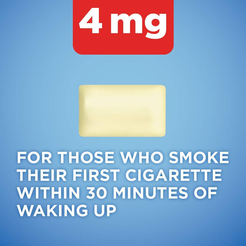 Amazon Basic Care Uncoated Nicotine Polacrilex Gum 4mg, Original Flavor - 220 Count Stop Smoking Aid for Craving Relief | Helps Quit Smoking, Freshens Breath & Reduces Stress at Work or Home